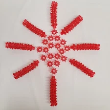 98 pcs Red Starburst Atomic Star Mini String Christmas Light Covers Reflectors