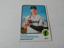 2022 Topps Heritage High Number #574 Brian Anderson  Miami Marlins