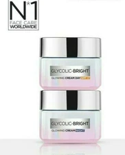 L'Oreal Glycolic-Bright Instant Glowing Cream Day Night Reduce Dark Spots 50ML
