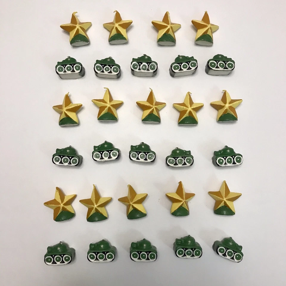 29 Tanques Ejército Estrellas Velas Amscan Mini Moldeado Decorativo Novedad Pastel Militar Foto 2 de 3