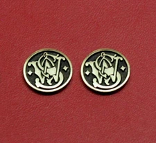 Smith & Wesson 1/2" Brass Grip Medallions 1 pair S&W
