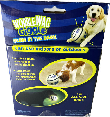 Wobble Wag Giggle Glow in The Dark, Interactive Dog Toy Fun Giggle Sounds