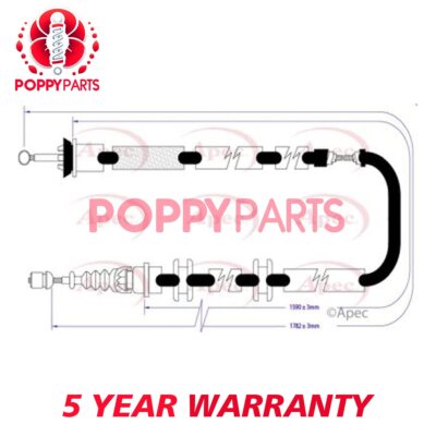 Fits Fiat Bravo 2007-2014 Stilo 2001-2007 GCP Rear Left Hand Brake Cable