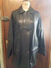 Elvi Black Women's Leather Coat