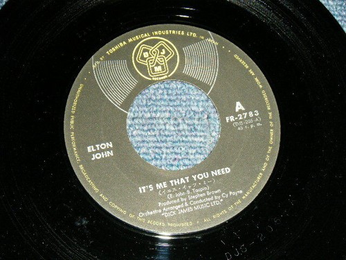 ELTON JOHN Japan 1971 FR-2783 NM 7"45 IT'S ME THAT YOU NEED - Imagen 8 de 9