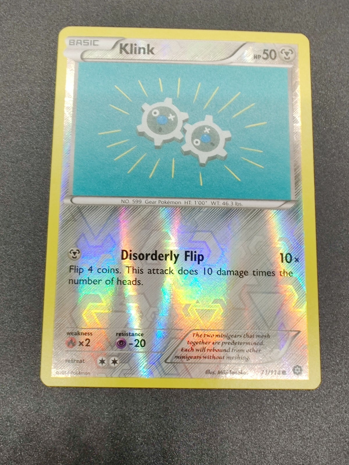 Klink | Reverse Holo | LP | XY Steam Siege 71/114 | Common | Pokemon