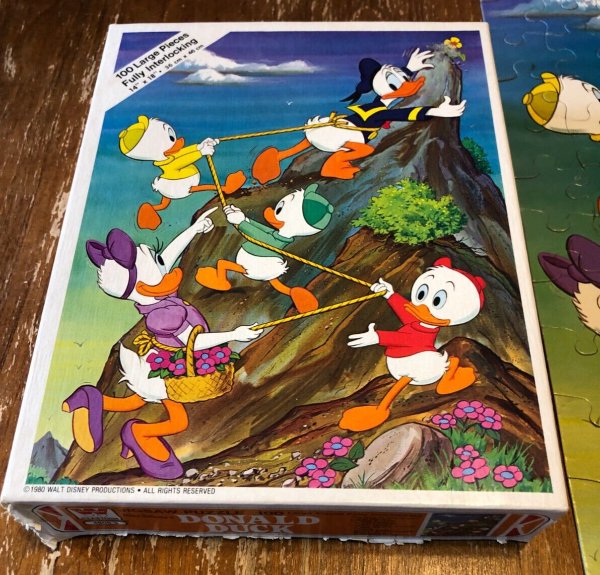 VINTAGE 1980 Whitman Walt Disney DONALD DUCK DAISY & NEPHEWS