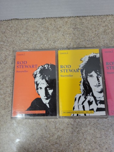 Rod Stewart Cassette Tape Lot STORYTELLER Complete Anthology 1964-1990 Set of 4 - Picture 2 of 9
