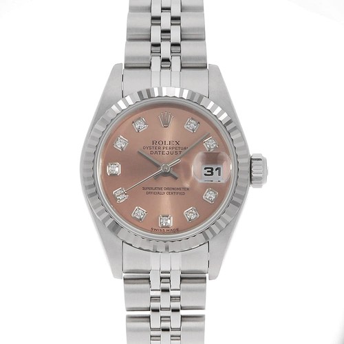 ROLEX Datejust 10P Diamond 79174G pink F Number second hand Women
