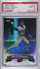 1998 Topps Finest Refractor Omar Vizquel #114 PSA 10 GEM MT b2g