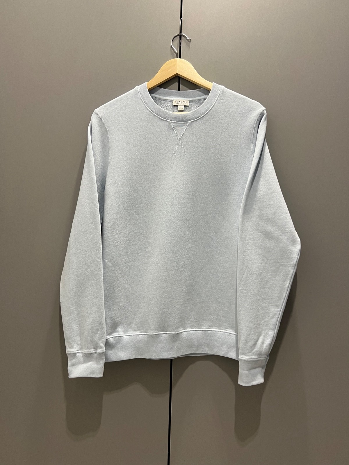 Sunspel Loopback Sweatshirt Blue Small Basic - image 1