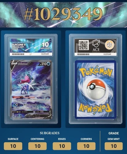 *PERFECT SUBGRADES* - Suicune V GG38/GG70 - Crown Zenith Galarian Gallery ACE 10