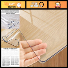42x78 Inch Waterproof PVC Table Cover - Clear Plastic Protector Mat for Desk D