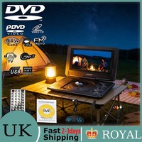 Large DVD Player Portable CD LCD Swivel Screen AV TV Rechargeable Game W/ Remote