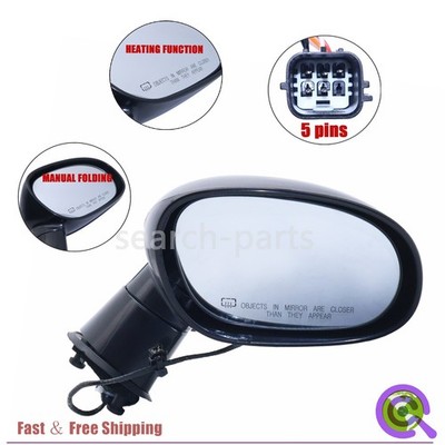 Pass RH Side Mirror Assy Fits 15-19 Dodge Challenger SXT RT Hellcat 5Pin Manual