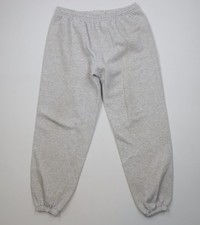 Vintage 90s Streetwear Mens XL Blank Cuffed Sweatpants Joggers Heather Gray USA