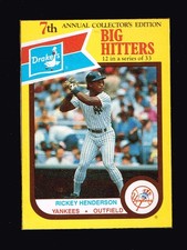 1987 RICKEY HENDERSON Drakes #12 Hand Cut