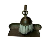 Vintage Brass Silent Butler Crumb Brush & Pan Peerage England Antique Victorian