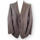 Reid & Taylor Jacket Mens 42R Brown Gun Club Check Pure Wool Shooting Blazer