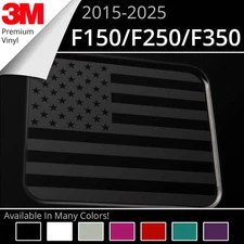 BocaDecals Rear Window American Flag Decal For 2015-2025 Ford F150 F250 F350