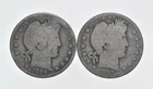 1892-1915 Lot 2 1909 1907-D Barber 90% Half Dollars - Coin Collection *064