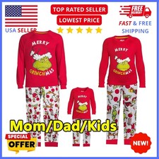 Family Matching Christmas Pyjamas Adult Kids Xmas Nightwear Pajamas Pjs Set