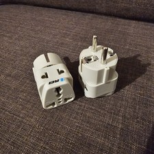 2 - OREI WP-EF-GN Wonpro uziemiony uniwersalny adapter wtyczki 2-w-1 Schuko typ E/F