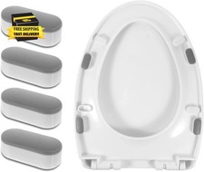 4 Pcs Toilet Seat Bumpers, Universal Toilet Seat Rubber Bumpers Replacement with