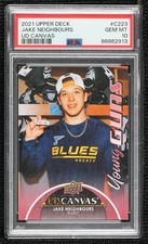 2021 Upper Deck Series 2 UD Canvas Young Guns Jake Neighbours PSA 10 GEM MT 0x2e