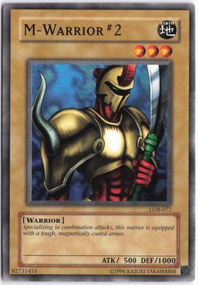 Yugioh - M-Warrior #2 LOB-077 Unlimited - The Legend of Blue Eyes White Dragon