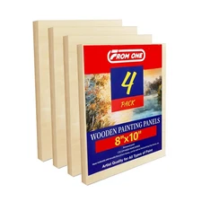 Basswood Paint Pouring Panel Boards 4 Pack 8x10 inch Premium Art Panels