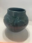 1920 Rookwood Matte Blue Swan Vase Design #2097 Antique Pottery