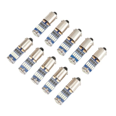 Reliable Performance BA9S 15SMD Ice Blue LED Bulbs for Car Interior (10pcs)