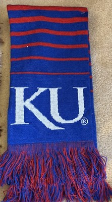 Kansas City University Jay Hawk Scarf Red And Blue