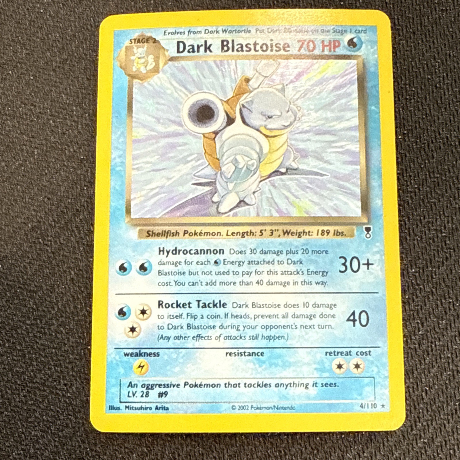 Dark Blastoise 4/110 Holo Rare Legendary Collection Pokemon Card TCG 2002 LP
