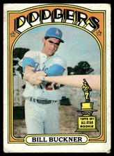 1972 Topps Bill Buckner #114 AS Rookie Los Angeles Dodgers Baseball Card. rookie card picture