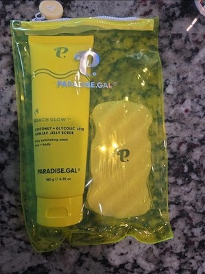 Paradise.GAL Beach Glow Coconut + Glycolic Acid Konjac Jelly Scrub Set