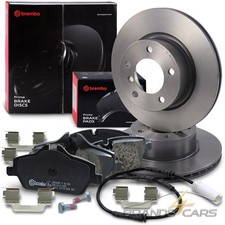 BREMBO BREMSSCHEIBEN +BELÄGE+KONTAKT VORNE FÜR BMW 1-ER E81 E87 E82 E88 ab 03.10