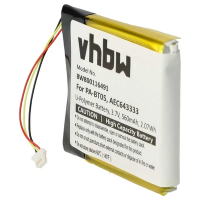 VHBW Batterie remplace Beats PA-BT05 AEC643333 560mAh 3,7V