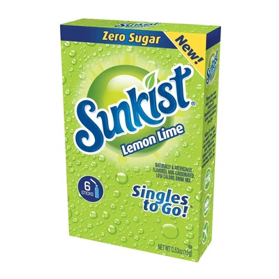 Sunkist Soda Lemon Lime Singles To Go Drink Mix, 0.53 OZ, 6 CT