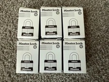 Lot of 6, Masterlock 81KANOKEY 1-3/4" Wide Steel Pin Tumbler Padlock NO KEYS NEW