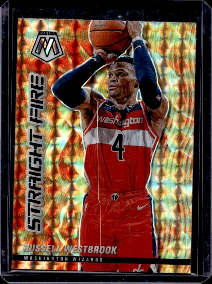 2020-21 Mosaic Russell Westbrook Straight Fire #19 Wizards