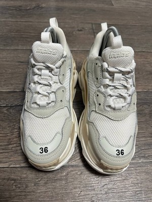Balenciaga Triple S Sneakers women Beige White made in Italy size