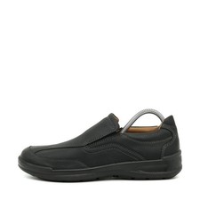 Jomos Herren Aircomfort Halbschuh Schwarz Leder Rutschfest Slipper EU 41
