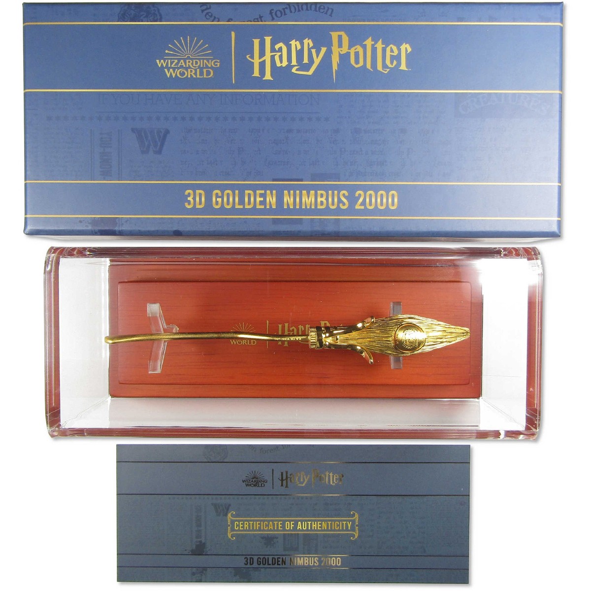 Harry Potter 3D Golden Nimbus 2000 3 oz Silver Shaped Coin 2024