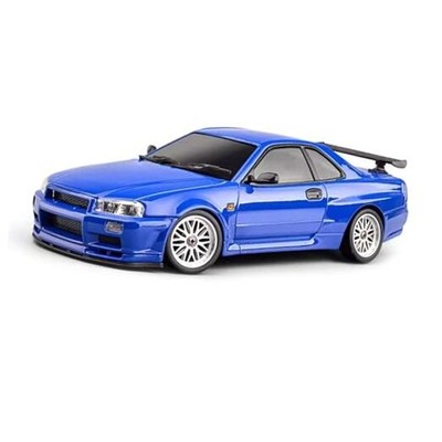  LD1899 1/18 RC Drift Car GTR R34 2.4GHz RWD with Gyroscope on-Road Ld1899 Blue