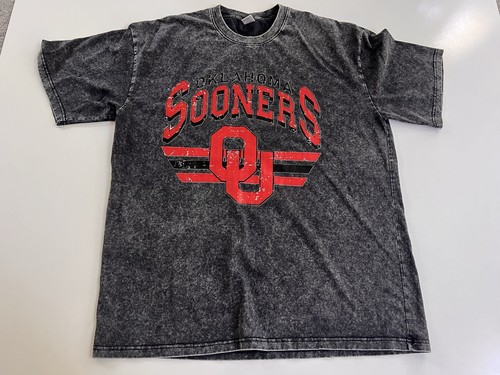 Oklahoma Sooners Herren Kurzarm T-Shirt NCAA schwarz Batik XL