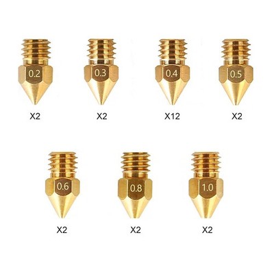 Creality Official MK8 Ender 3 Nozzles 24 pcs 3D Printer Series, 24P 