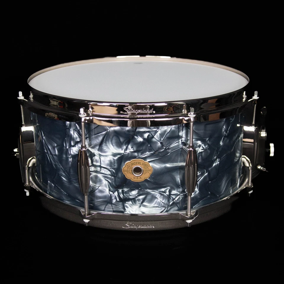 Slingerland 14" x 6.5" Radio King Artist Snare Drum, Black Diamond Pearl - Image 2 of 4