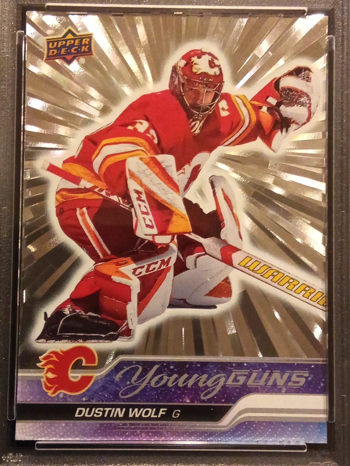 2023-24 Upper Deck Series 1 - Young Guns Dustin Wolf #210 Outburst Silver (RC)